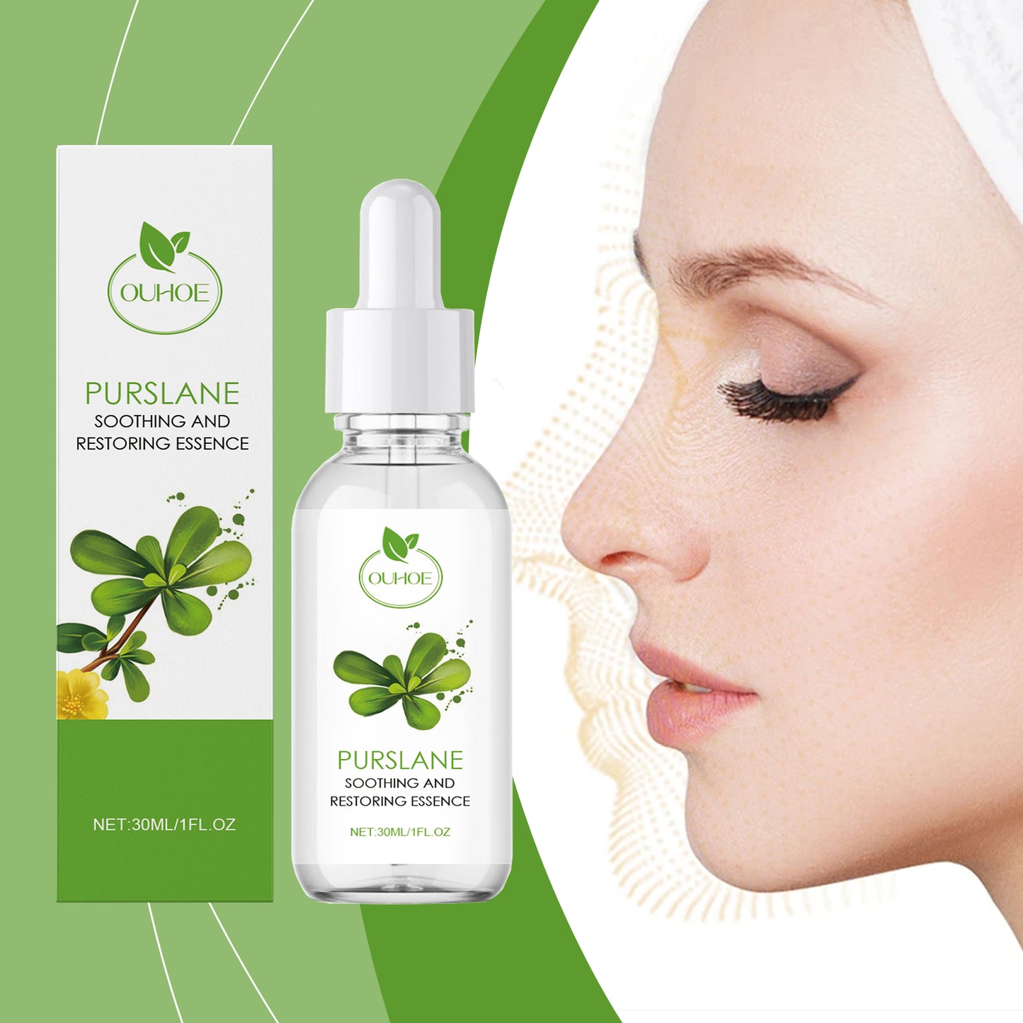 Purslane Soothing Repair Serum – Redness Relief, Hydrating & Moisturizing