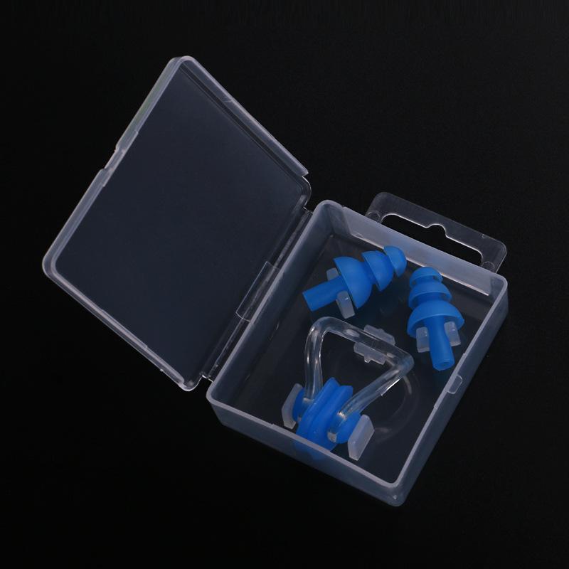 Silicone Ear Plugs & Nose Clip Set for Swimming – Waterproof Boxed Suit