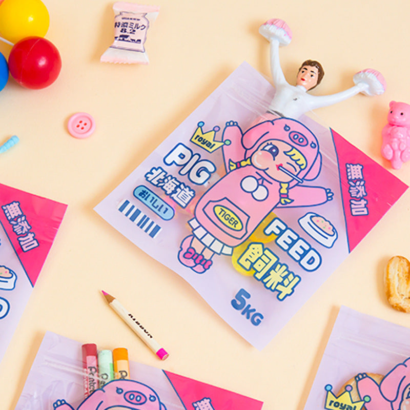 Cute Girl Packaging Ziplock Bags – Small Storage, Snack & Jewelry Gift Bags