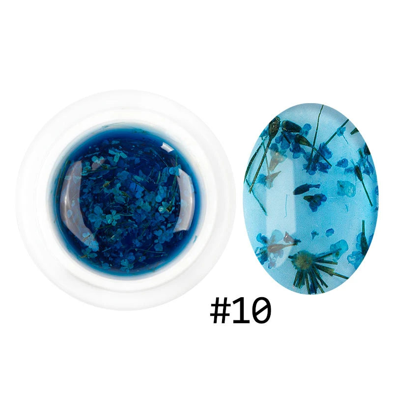 Dried Flowers Transparent Gel Nail Polish – UV/LED Soak Off Manicure Decoration