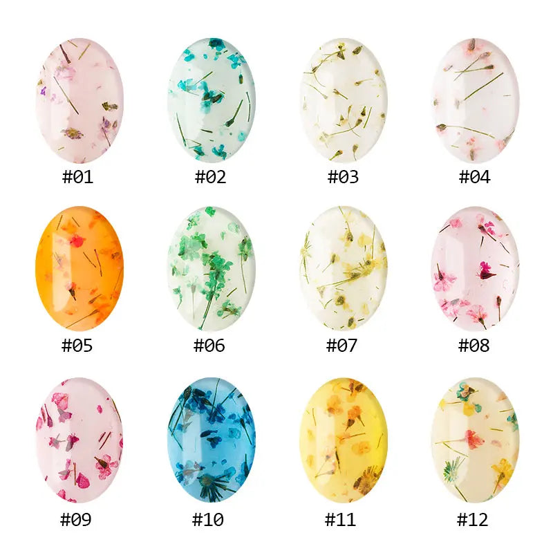 Dried Flowers Transparent Gel Nail Polish – UV/LED Soak Off Manicure Decoration