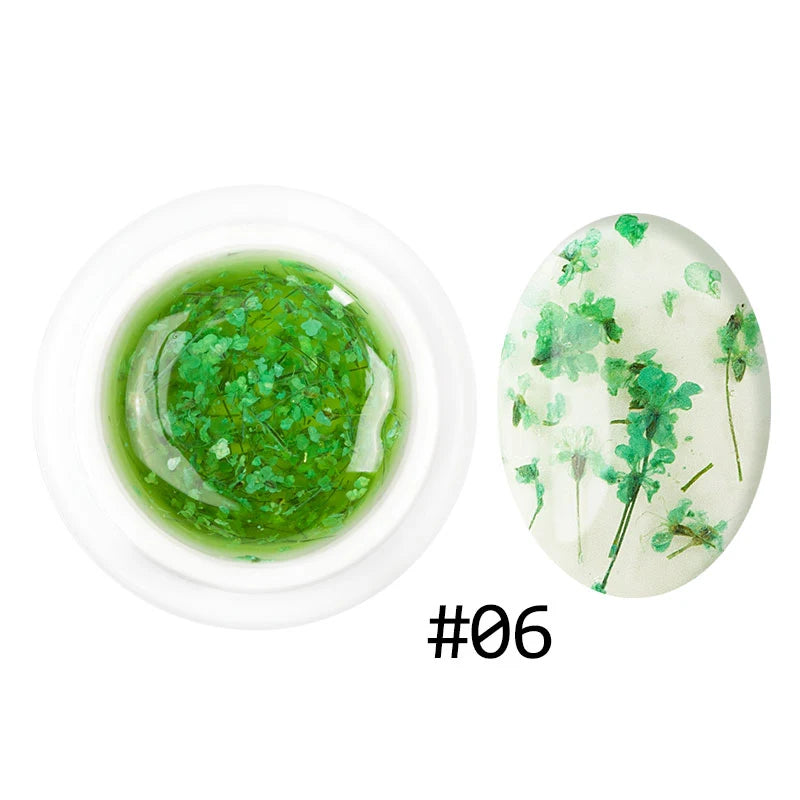 Dried Flowers Transparent Gel Nail Polish – UV/LED Soak Off Manicure Decoration