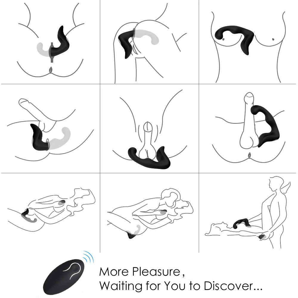 Remote Control 9-Speed Prostate Massager – USB Charging Anal Vibrator & Strapon for Men and Women