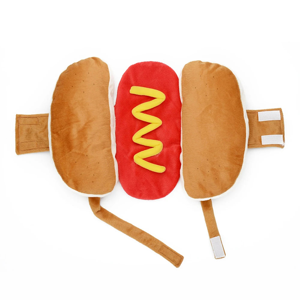 Funny Sausage Dog Costume - Hot Dog Pet Clothes for Halloween & Christmas