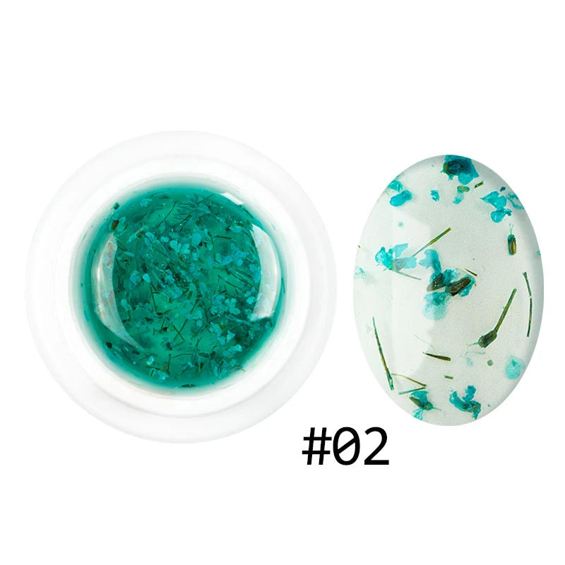 Dried Flowers Transparent Gel Nail Polish – UV/LED Soak Off Manicure Decoration