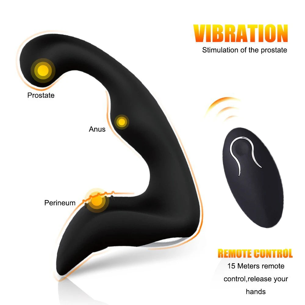 Remote Control 9-Speed Prostate Massager – USB Charging Anal Vibrator & Strapon for Men and Women