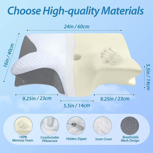 Home sleep memory foam orthopedic cervical neck pillow cotton body pillow anime style