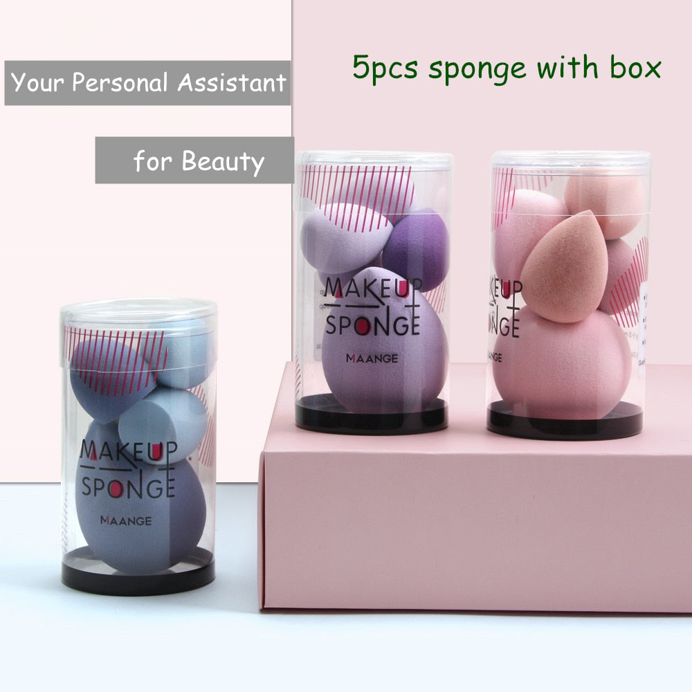 5pcs makeup sponge beauty blender puff set for face foundation blending