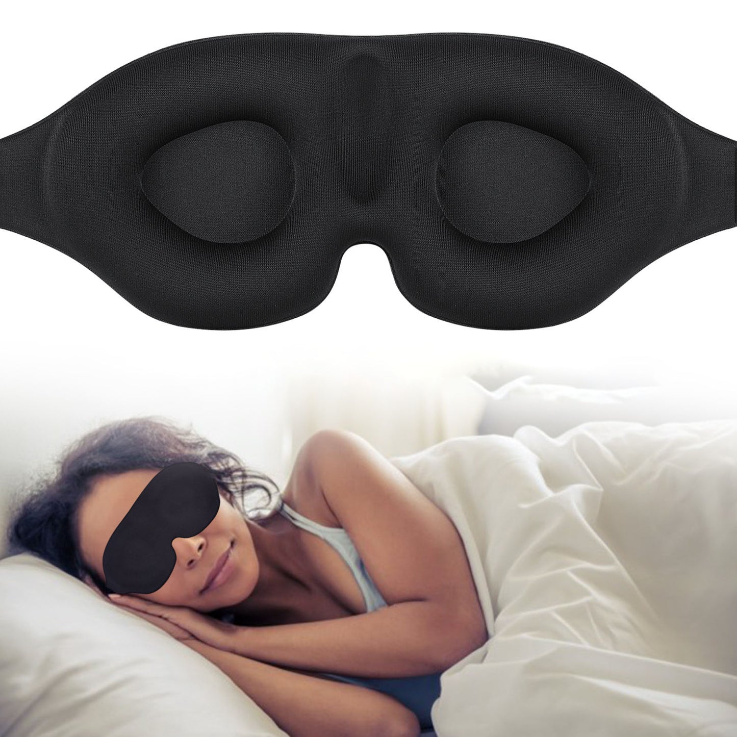 3D three-dimensional sleep eye mask memory foam blackout breathable eye protection