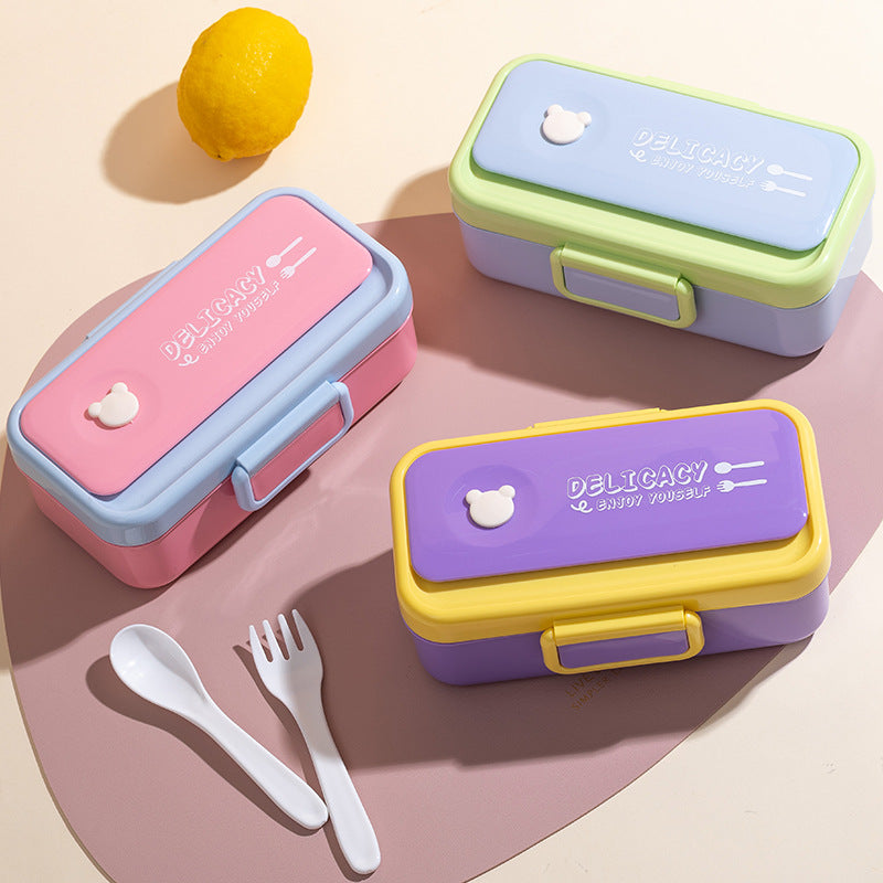 Cartoon cute fashion microwaveable portable lunch box for kids and students