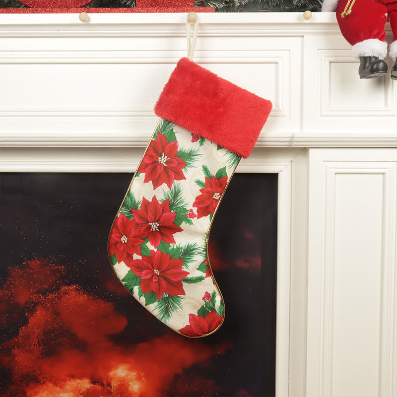 Children’s Christmas candy bags with socks, pendants and festive decorations