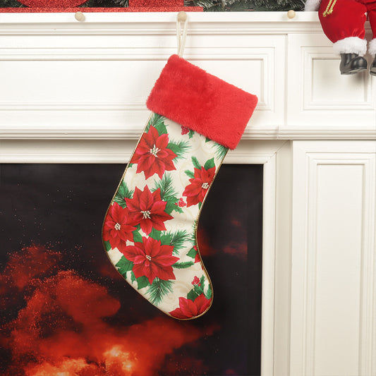 Children’s Christmas candy bags with socks, pendants and festive decorations