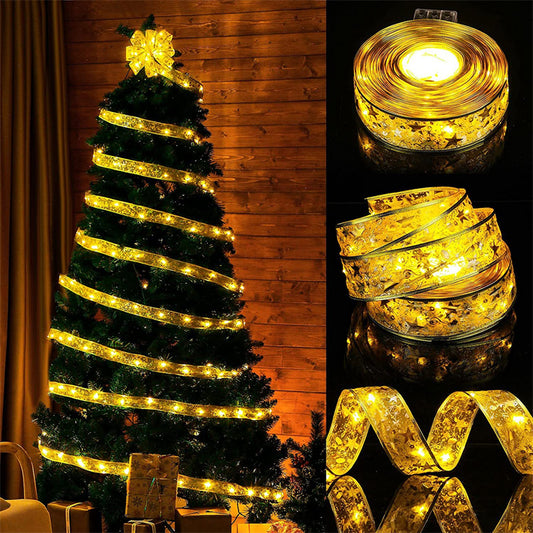 Christmas ribbon lights decoration for Christmas trees and festive parties