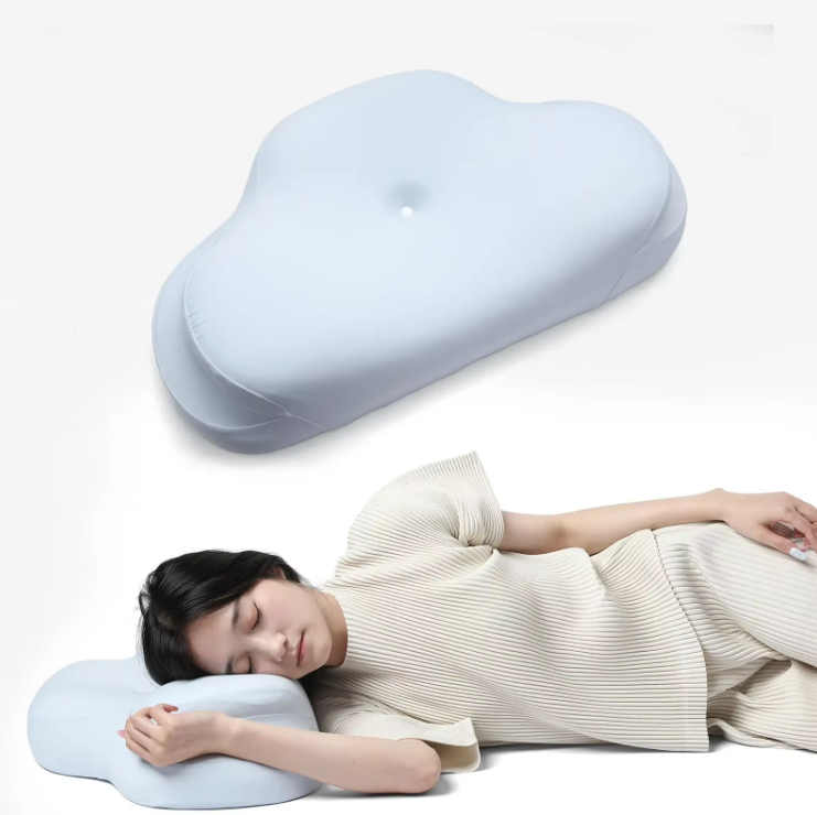 Cervical orthopedic contour memory foam cloud pillow for neck support and comfortable sleep