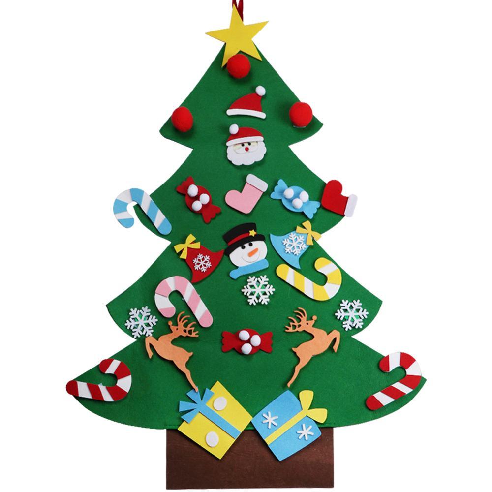 DIY felt Christmas tree wall decoration for children’s Christmas gifts