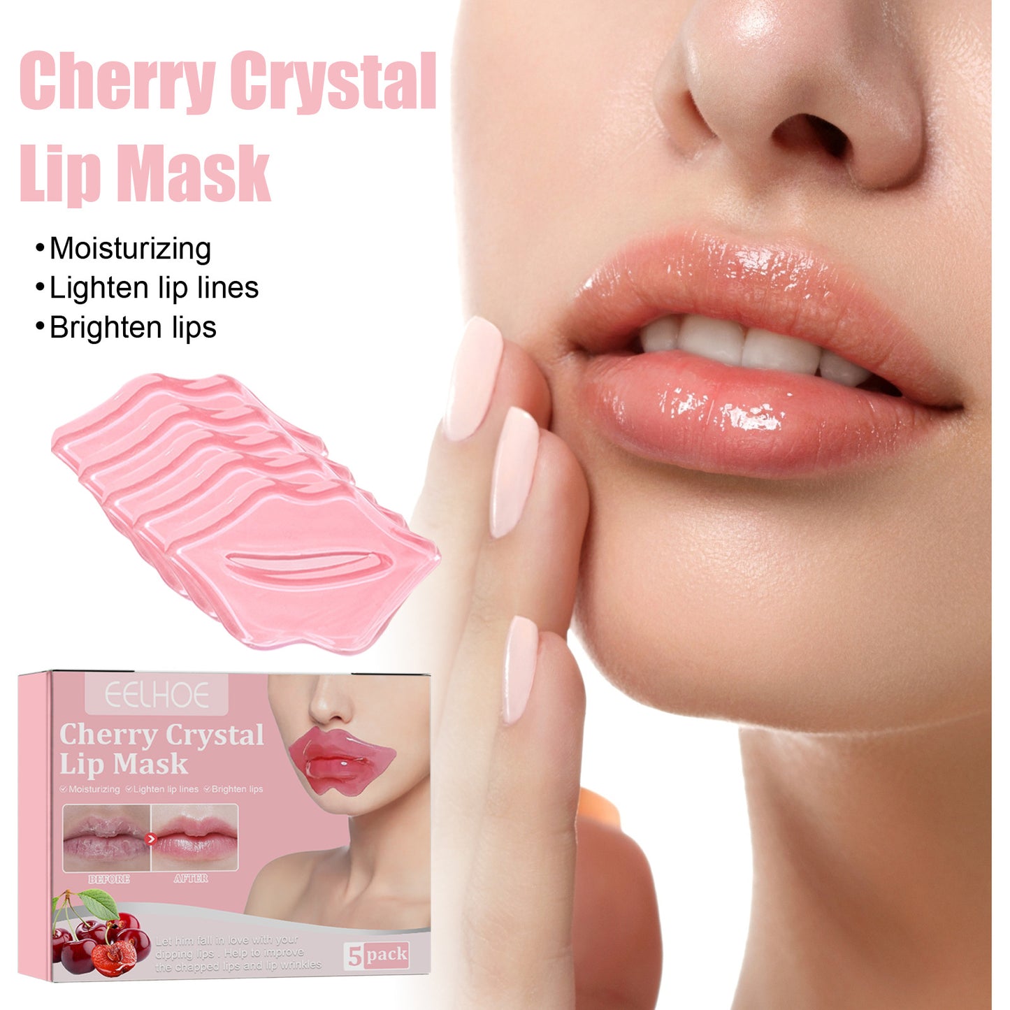 EELHOE Cherry Crystal Lip Mask – hydrates and moisturises lips, non-greasy, removes dead skin and reduces lip lines