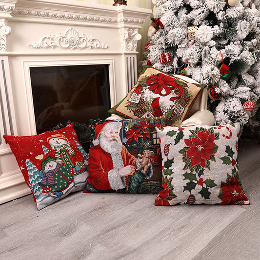 European and American style square Christmas pillow cover home and window decoration