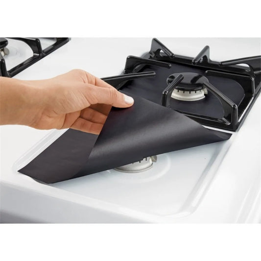4PCS reusable glass fiber gas stove protectors burner cover liner mats for kitchen cooking tools