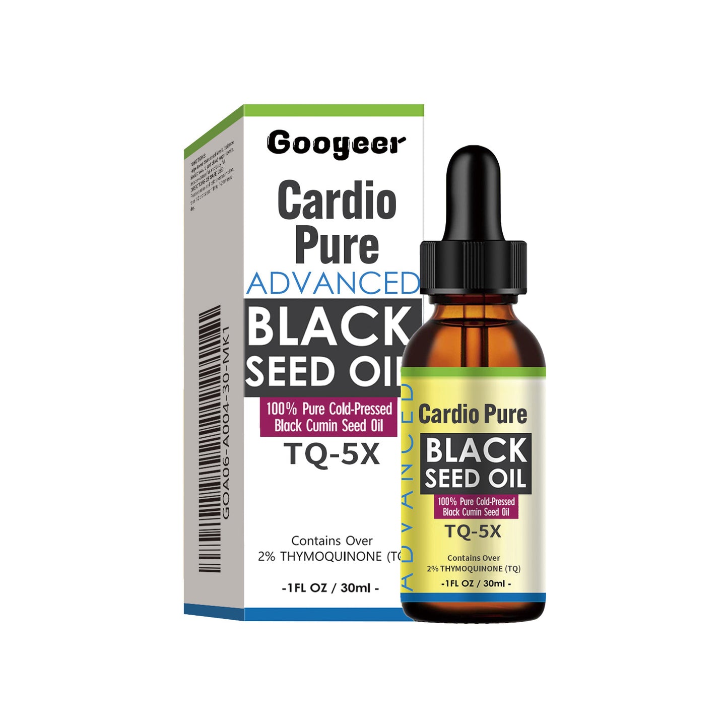 Googeer Cardio Pure Black Seed Oil drops – support heart health, balance blood lipids and sugar for daily body care