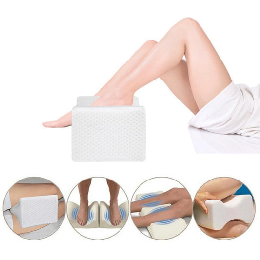 Memory foam knee wedge pillow contour leg pad for sleeping sciatica back hip joint pain relief support