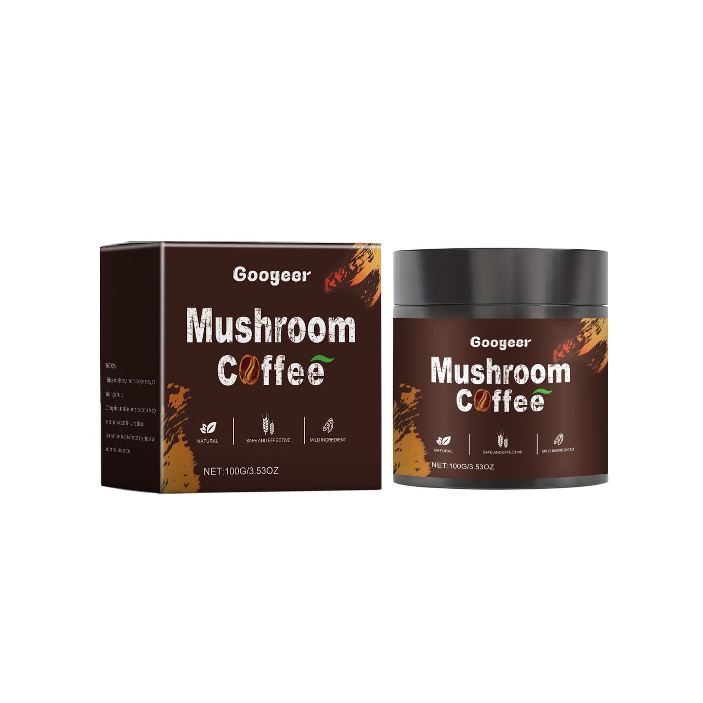 Googeer instant mushroom coffee – wellness body treatment and healthy energy drink