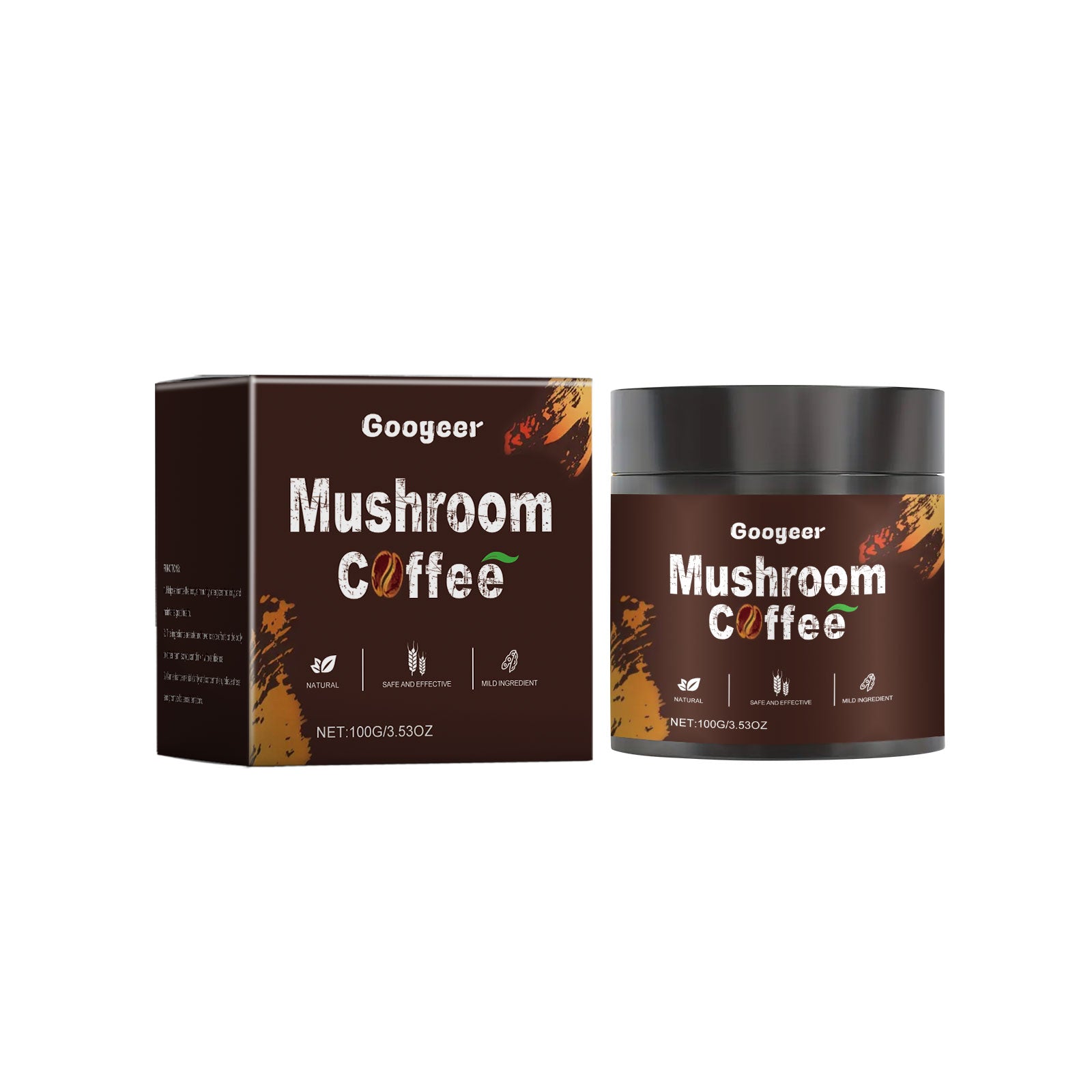 Googeer instant mushroom coffee – wellness body treatment and healthy energy drink