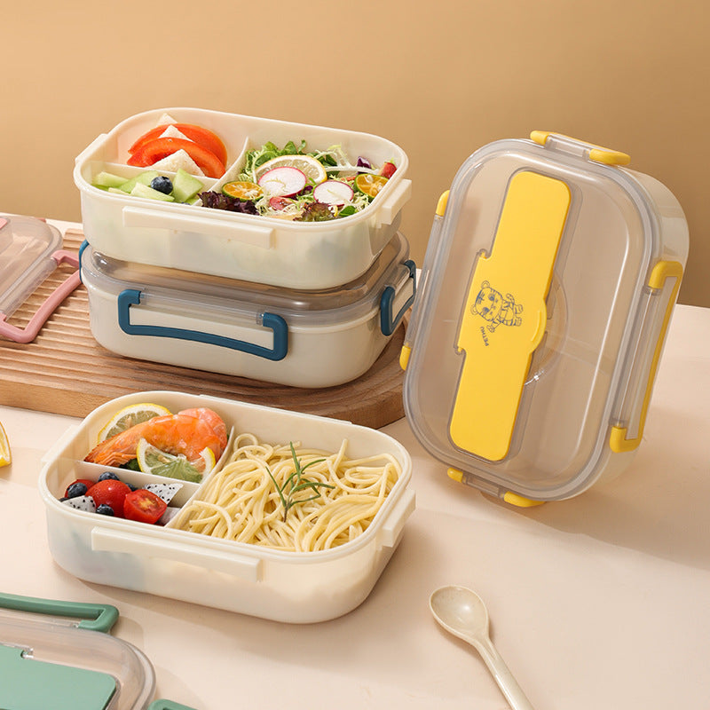 Simple portable sealed microwaveable lunch box – leak-proof food container