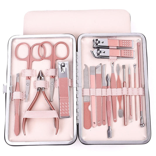 Nail clippers and scissors set with dead skin pliers pedicure knife and manicure tools for nail groove care