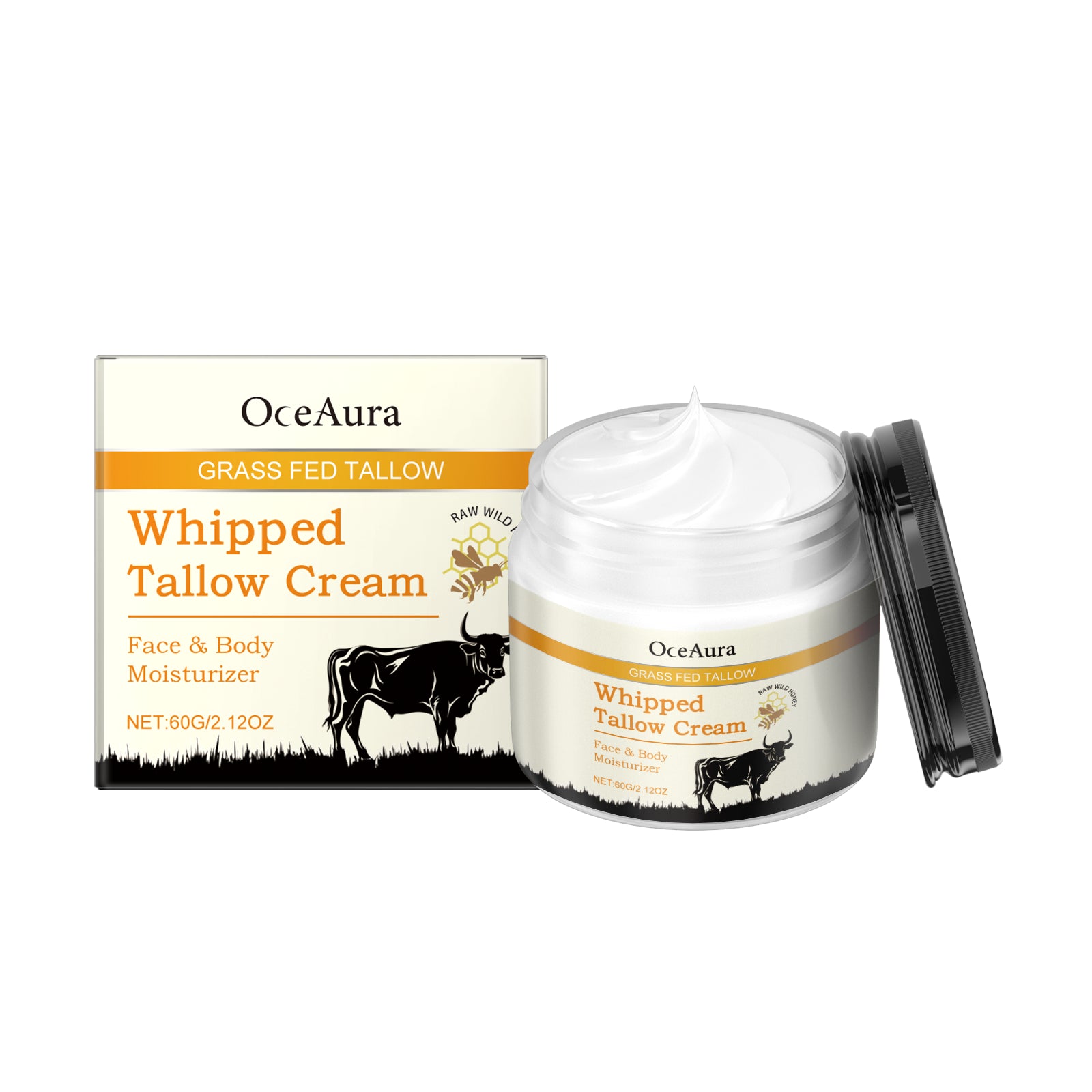 OceAura Tallow Honey Moisturizer – nourishing cream that hydrates, smooths and cares for dry facial skin