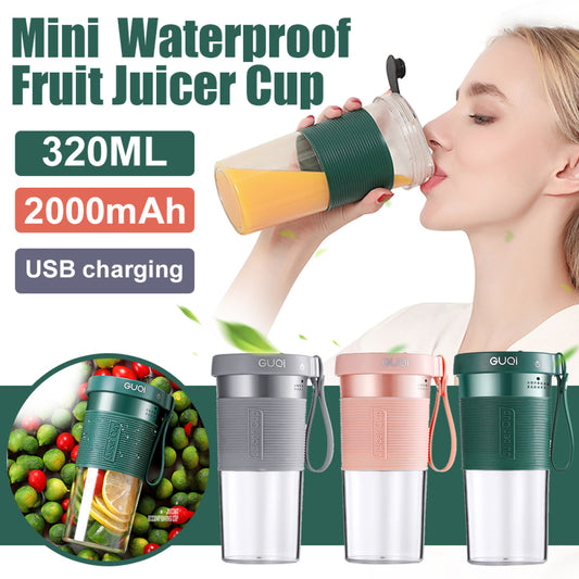 Portable juice juicing cup USB rechargeable mini electric juicer and fruit blender for home use