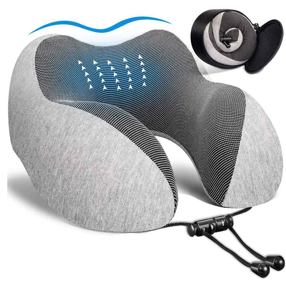 U-shaped memory foam neck pillow soft cervical travel pillow for airplane and healthcare bedding