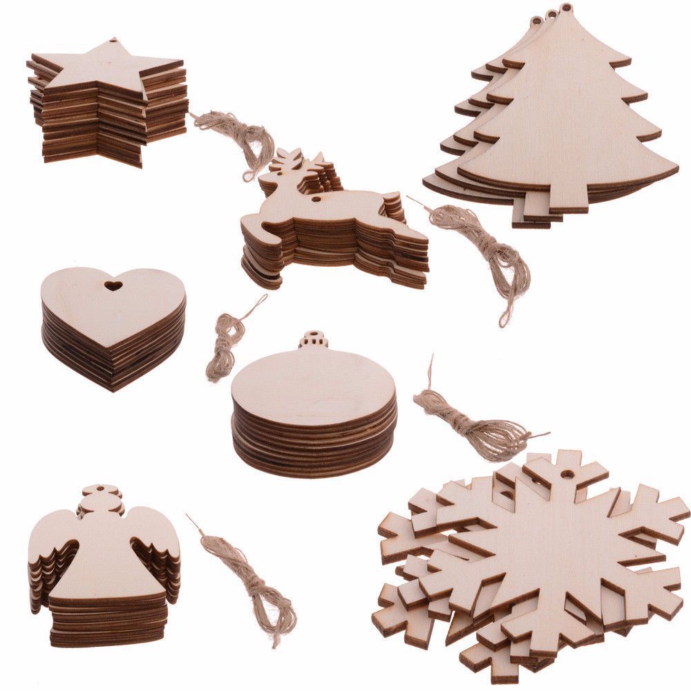 Wooden Christmas pendant ornaments for tree decorations and festive gifts